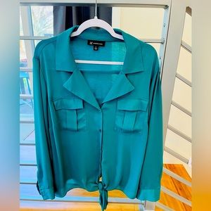 INC green blouse 2x